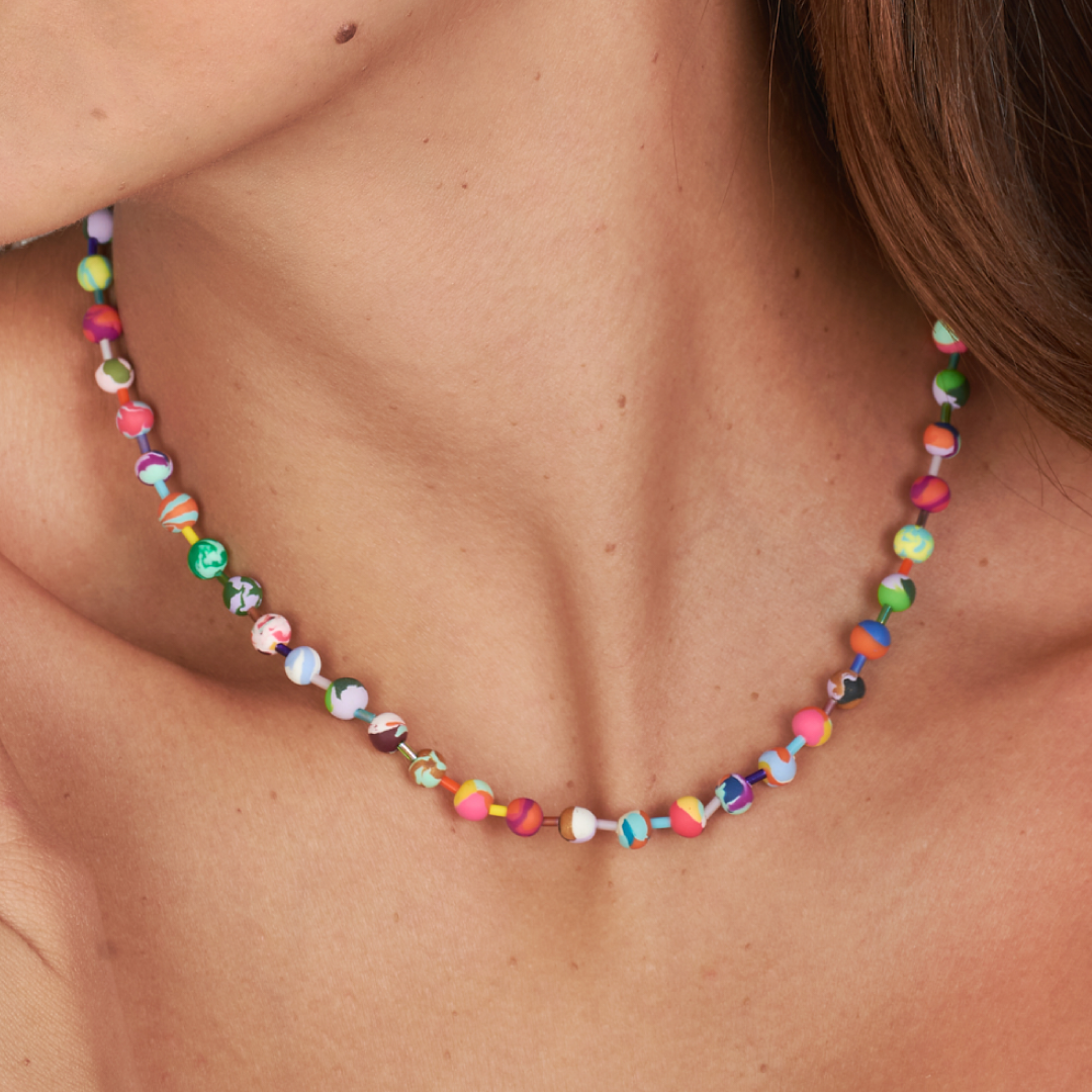 Collar Bolita Arcilla Mini