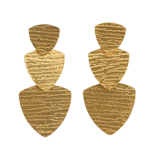 Aretes Largo Bora Dorado