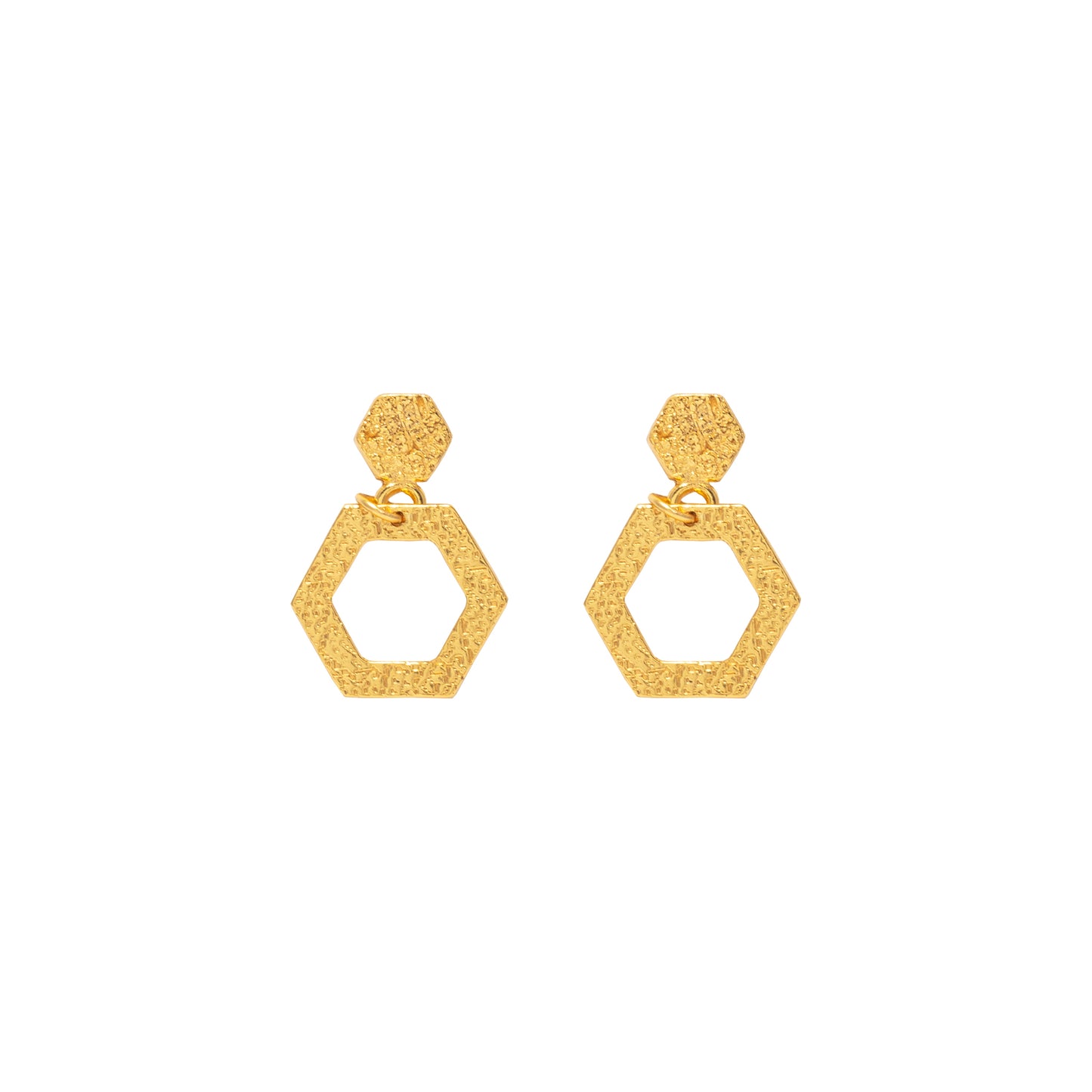 Aretes Panal Vuelo de Vida Dorado