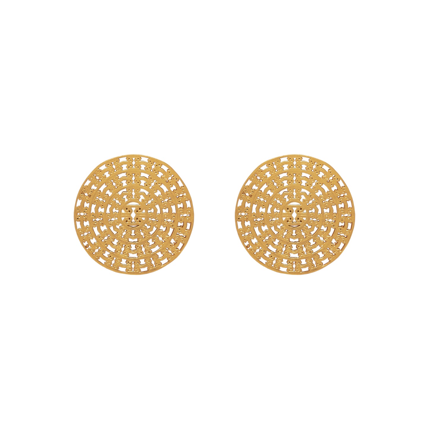 Aretes Topo Kana Wayu - Brillo Guajiro Dorado