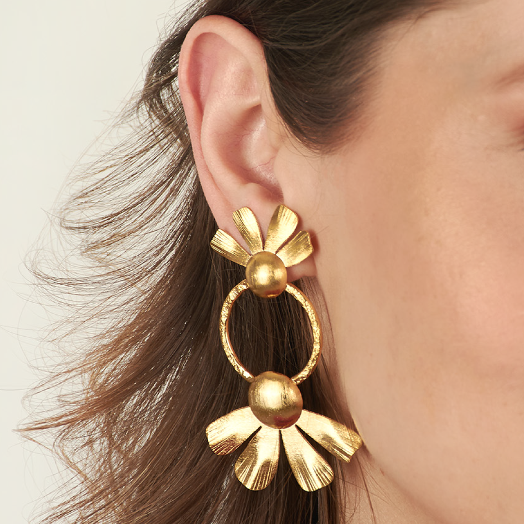 Aretes Flor Aro Flor