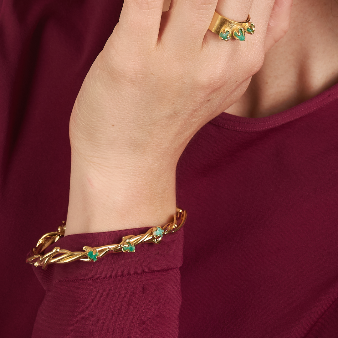 Brazalete Corona de Cristo Esmeraldas