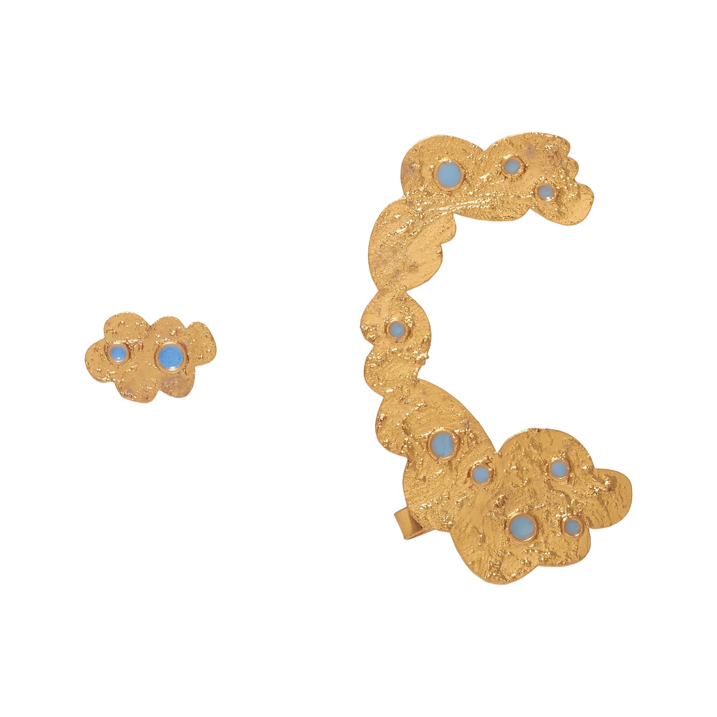 Aretes + Earcuff Nube