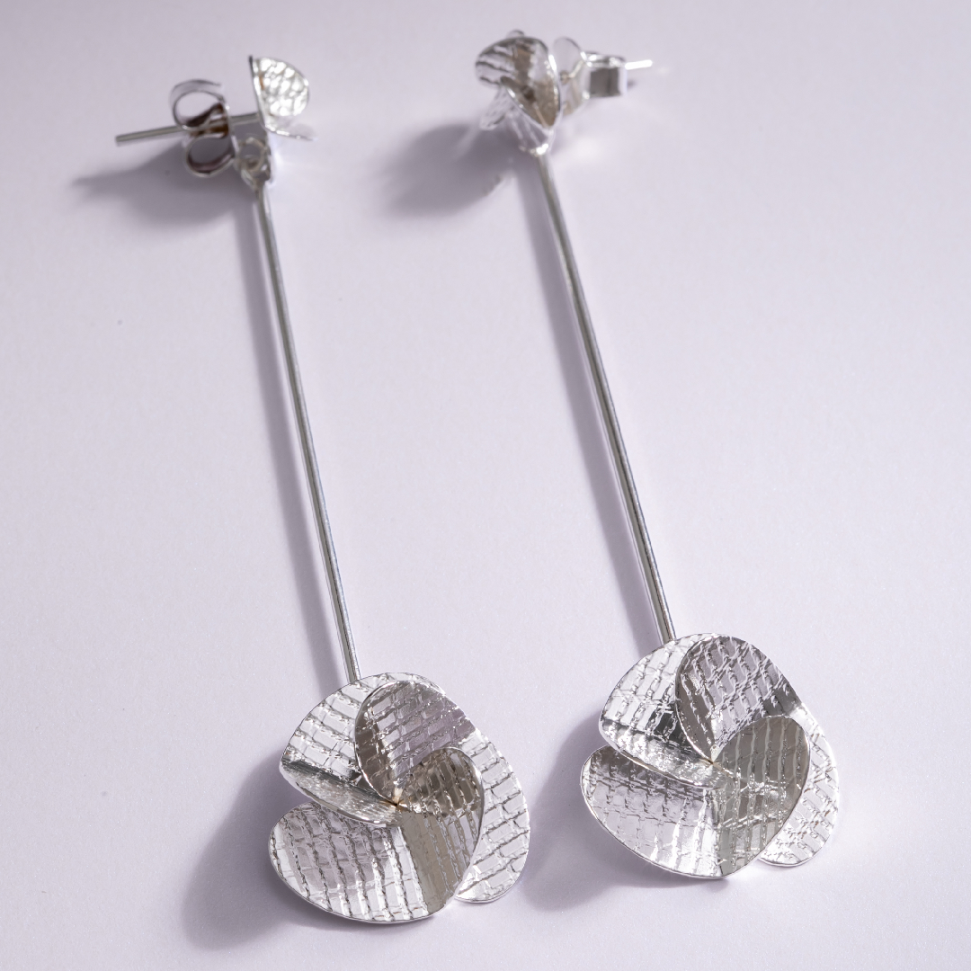 Aretes Hélice Largos Plata