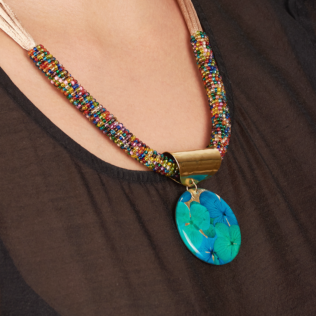 Collar Mostacillas Tejido