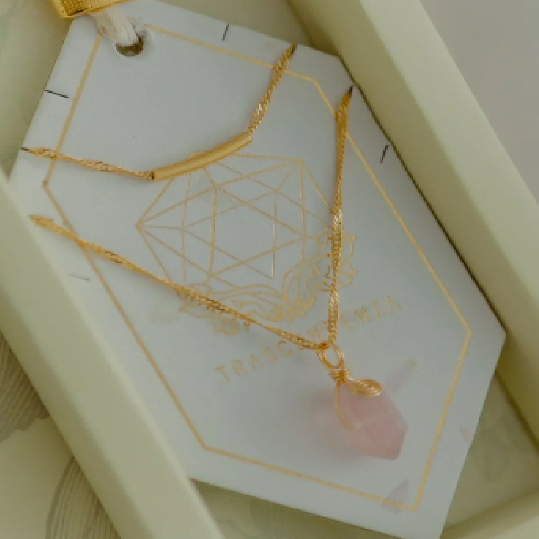 Collar Cuarzo Rosado