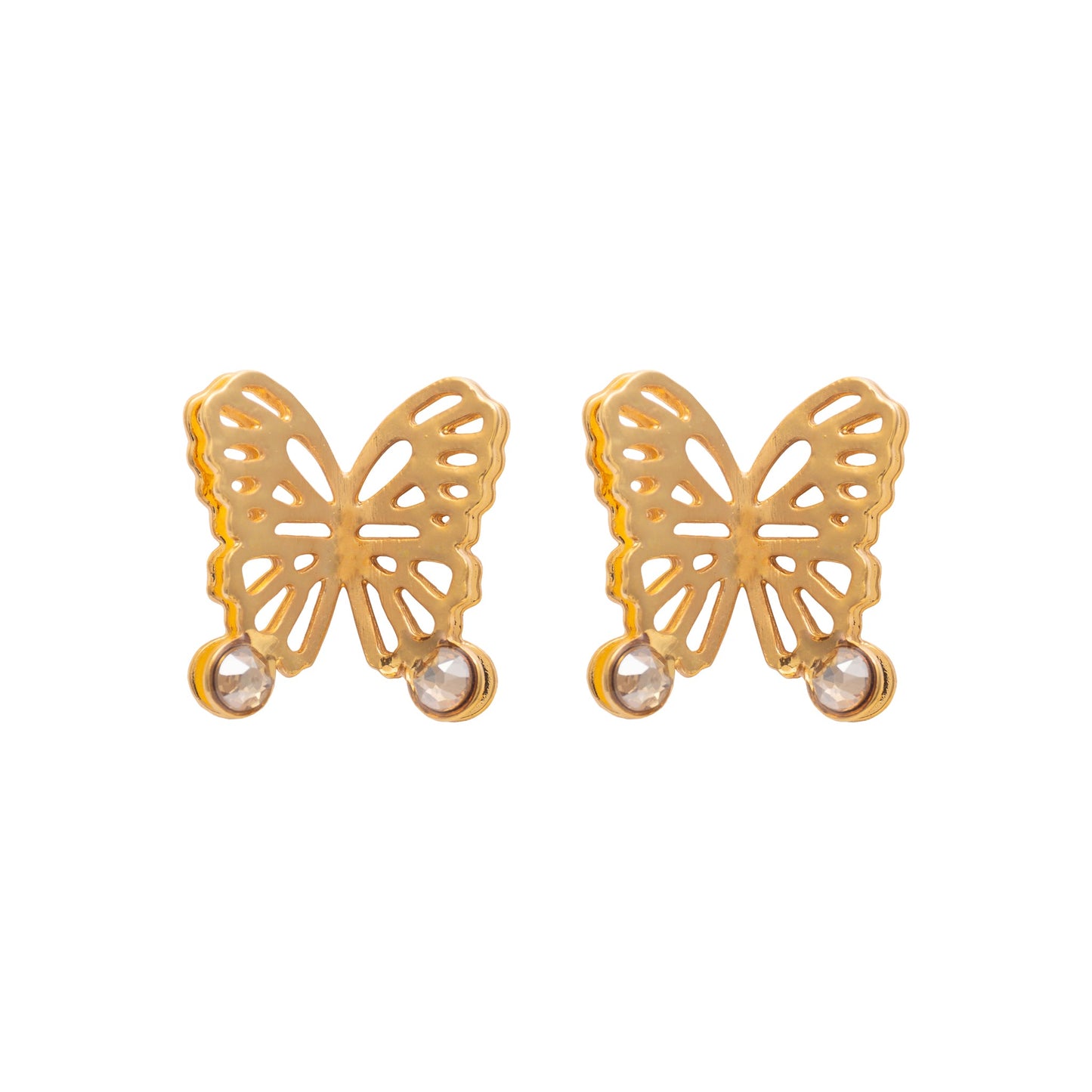 Aretes Topos Mariposa Doble de Dayana Montoya