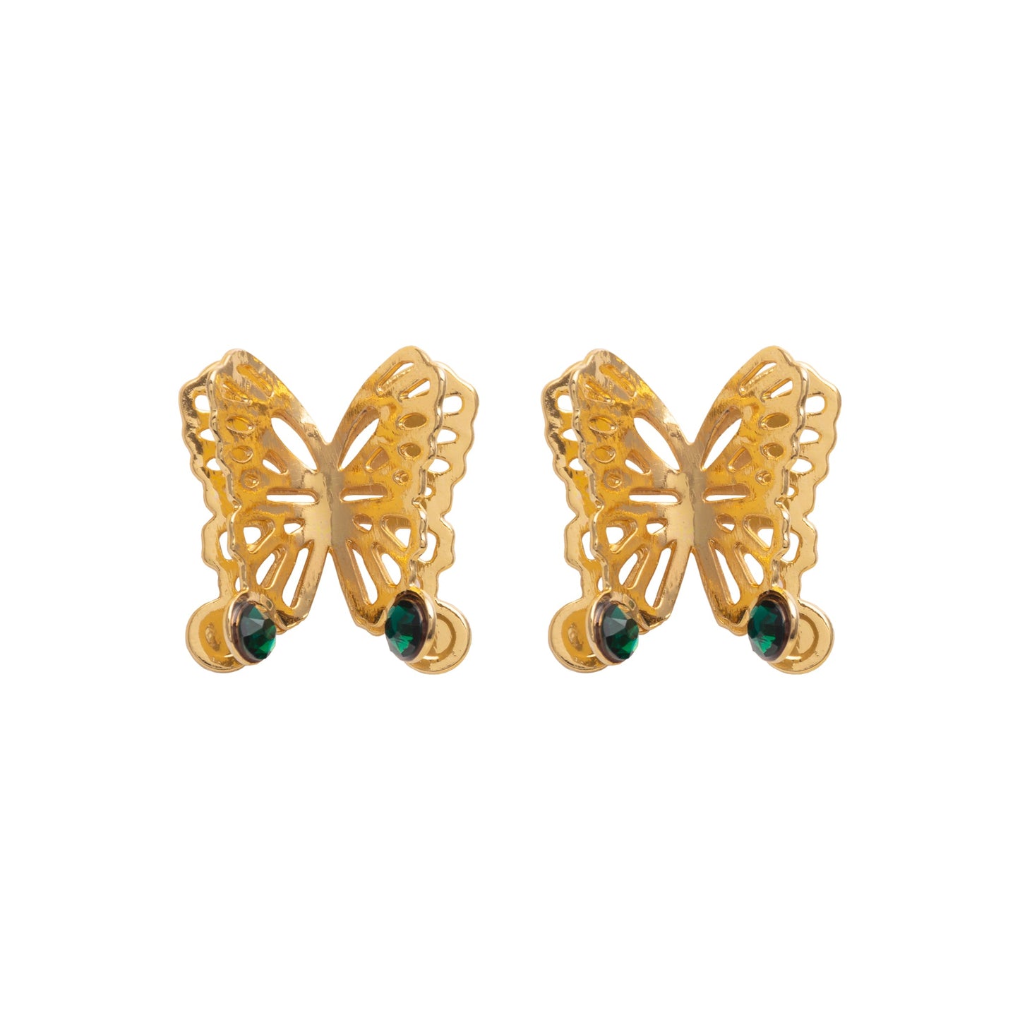 Aretes Topos Mariposa Doble de Dayana Montoya