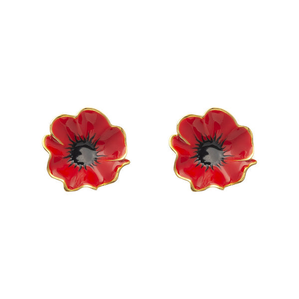 Aretes Amapola Rojos