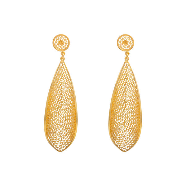Aretes Hoja Ceiba ZigZag