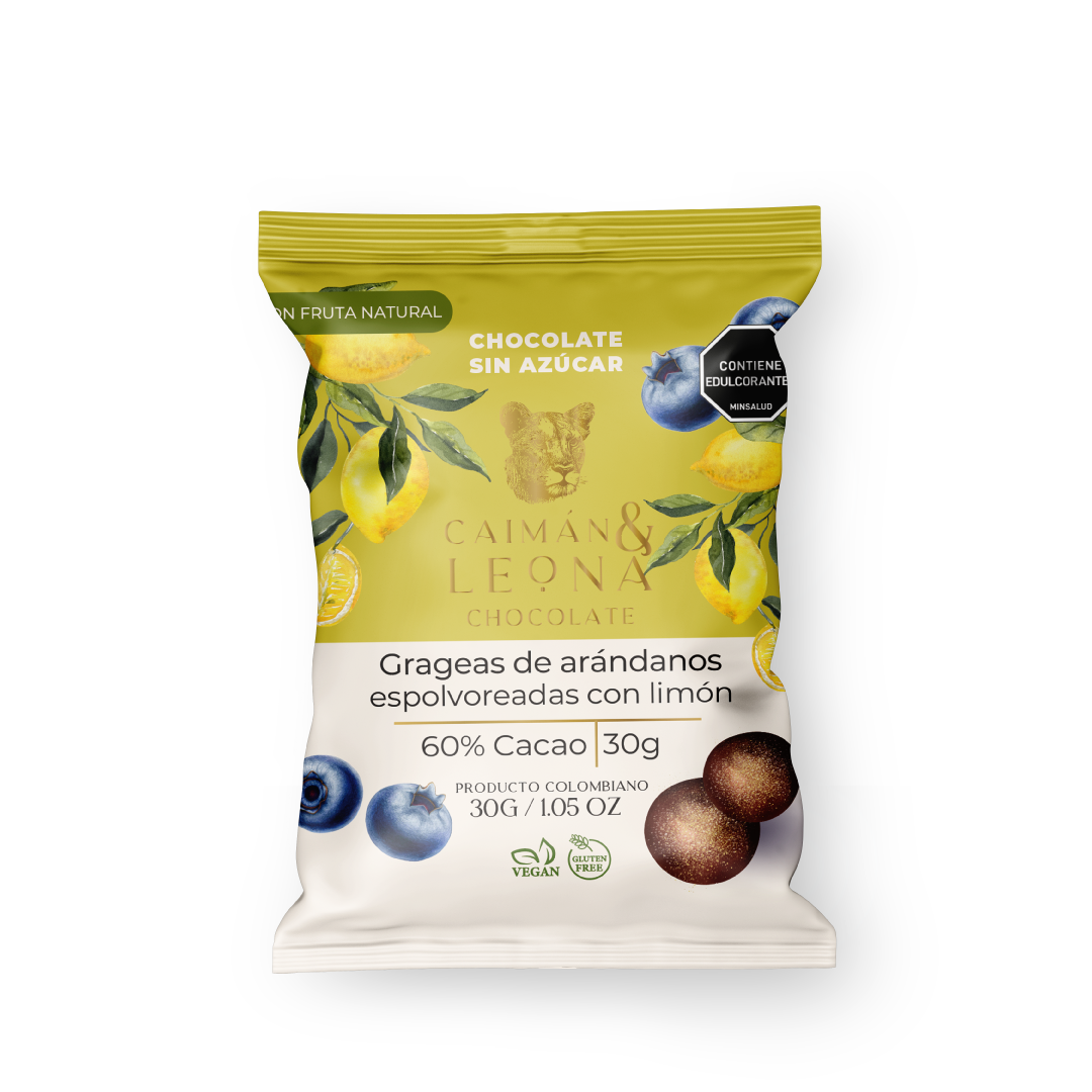 GRAGEAS ARÁNDANOS CHOCOLATE Y LIMÓN 60% CACAO