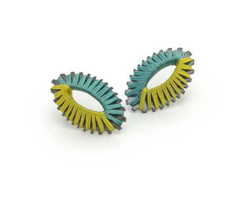 Aretes Óvalo Mini Tejidos