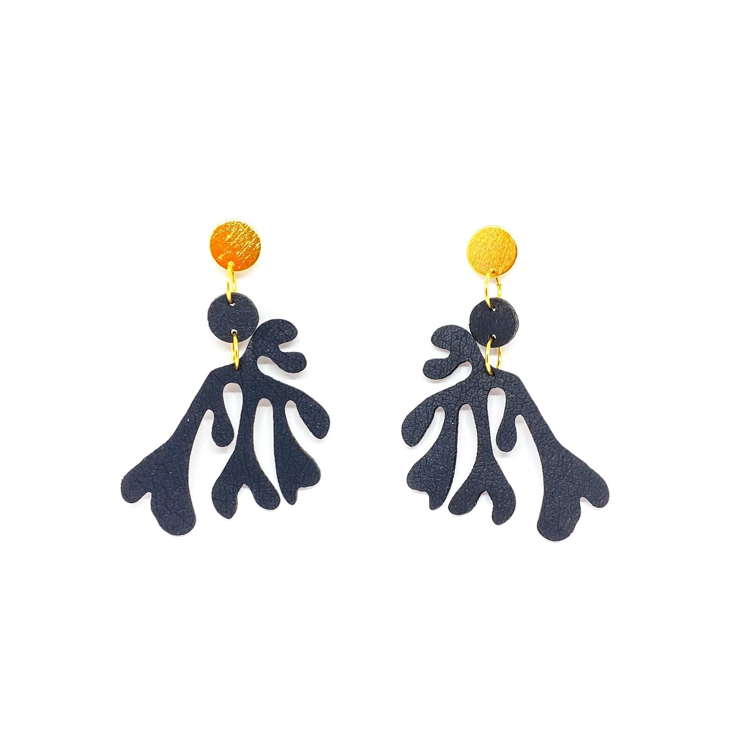 Aretes medio circulo y coral de Minimalina