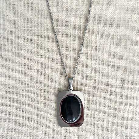 Collar Pateado Piedra Negra