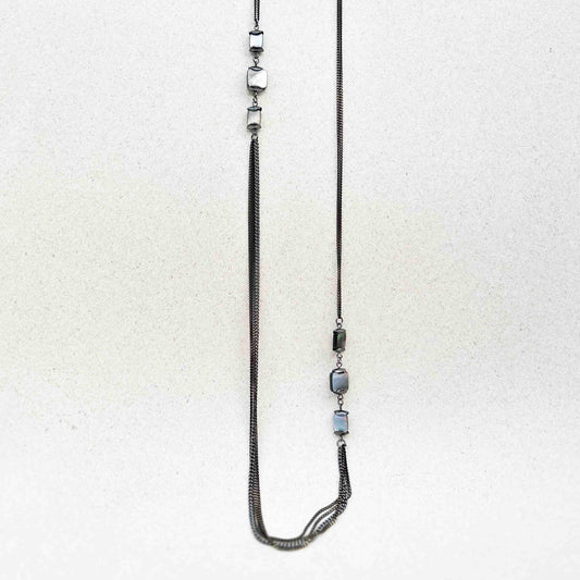 Collar Largo Madre Perla Cuadrado