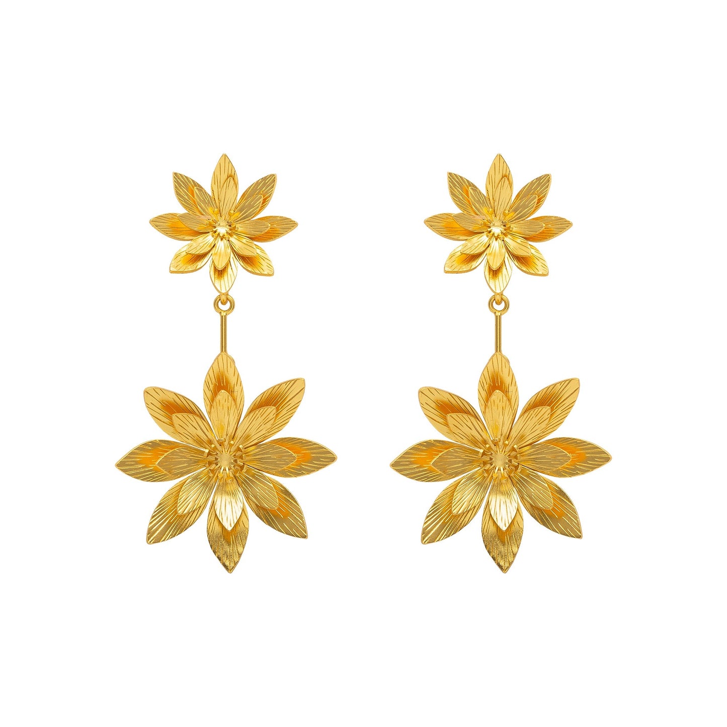 Arete Dos Flores De Loto Resiliencia Dorada