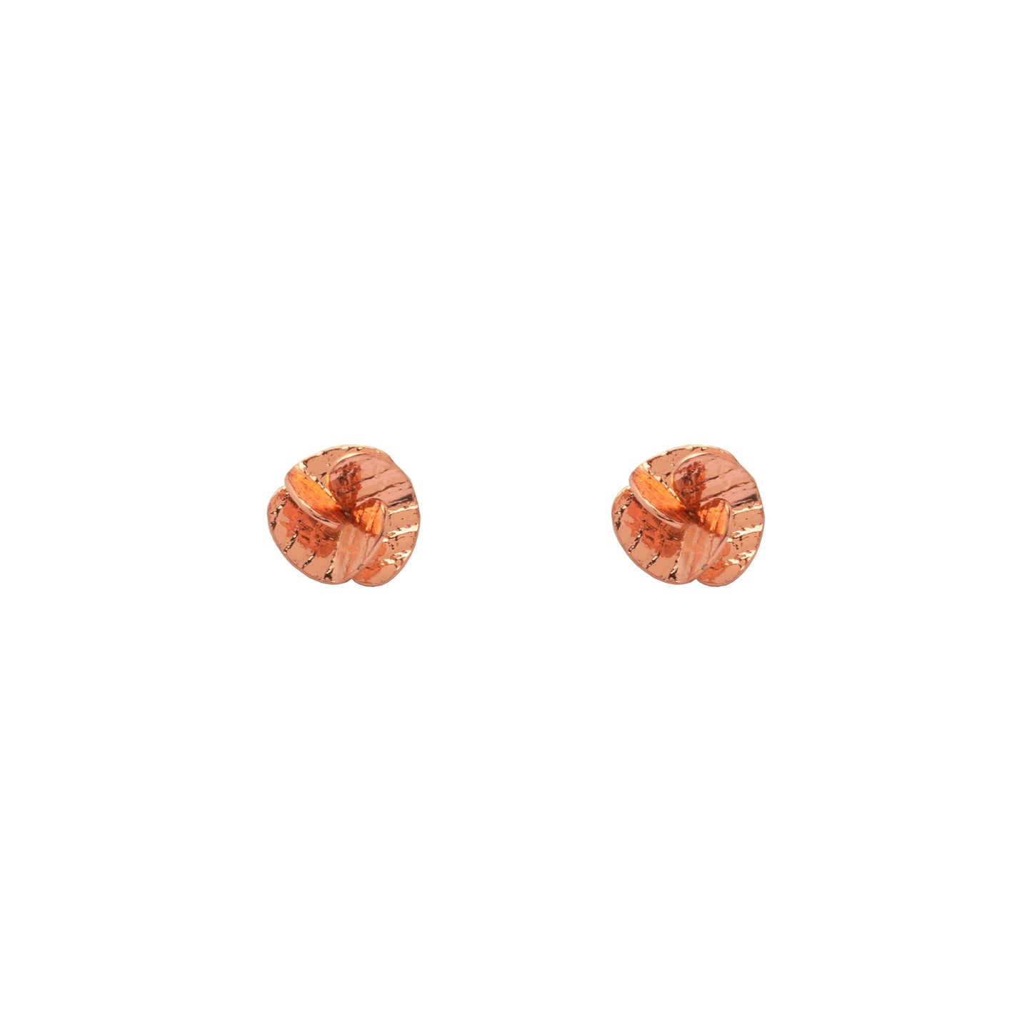 Aretes Hélice Mini Oro Rosado enchape oro 24k