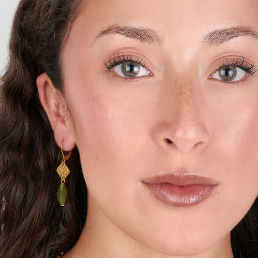 Aretes Cristal Oliva