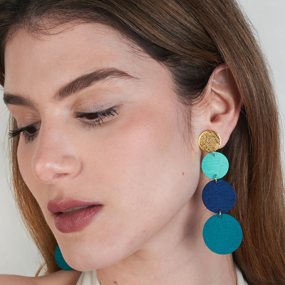 Aretes Deco Triple Circulo