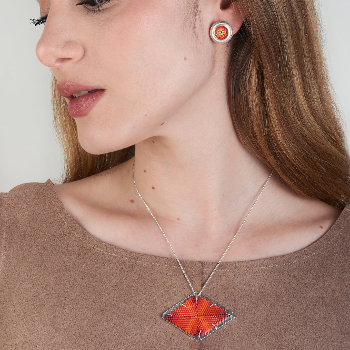 Collar Colgante Rombo