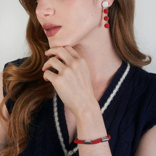 Aretes Ondulado Bolita x3