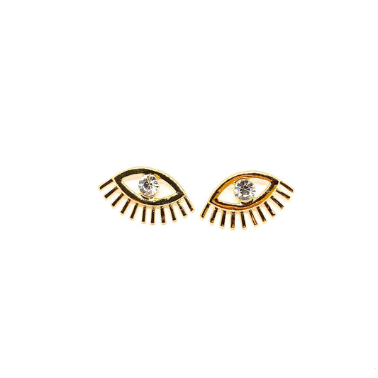 Aretes Ojo Diamante Dorado de Selvaria