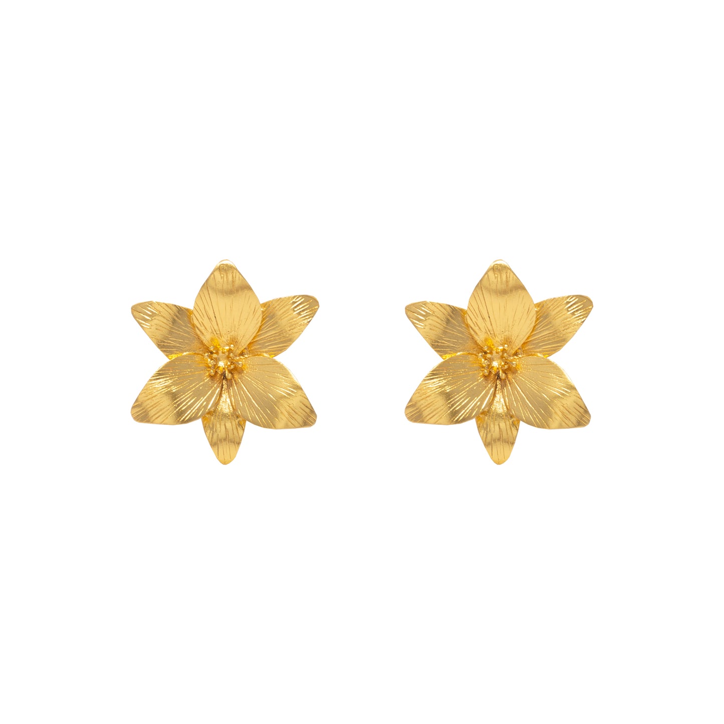 Aretes topos lirio vuelo de vida Dorado de Blumart