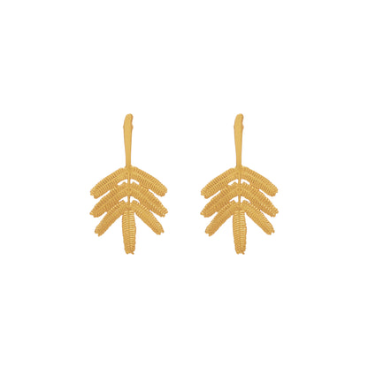 Arete Topo Rama Dividivi - Brillo Guajiro Dorado