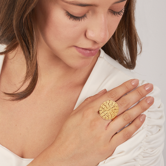 Anillo Kana Wayuu Dorado