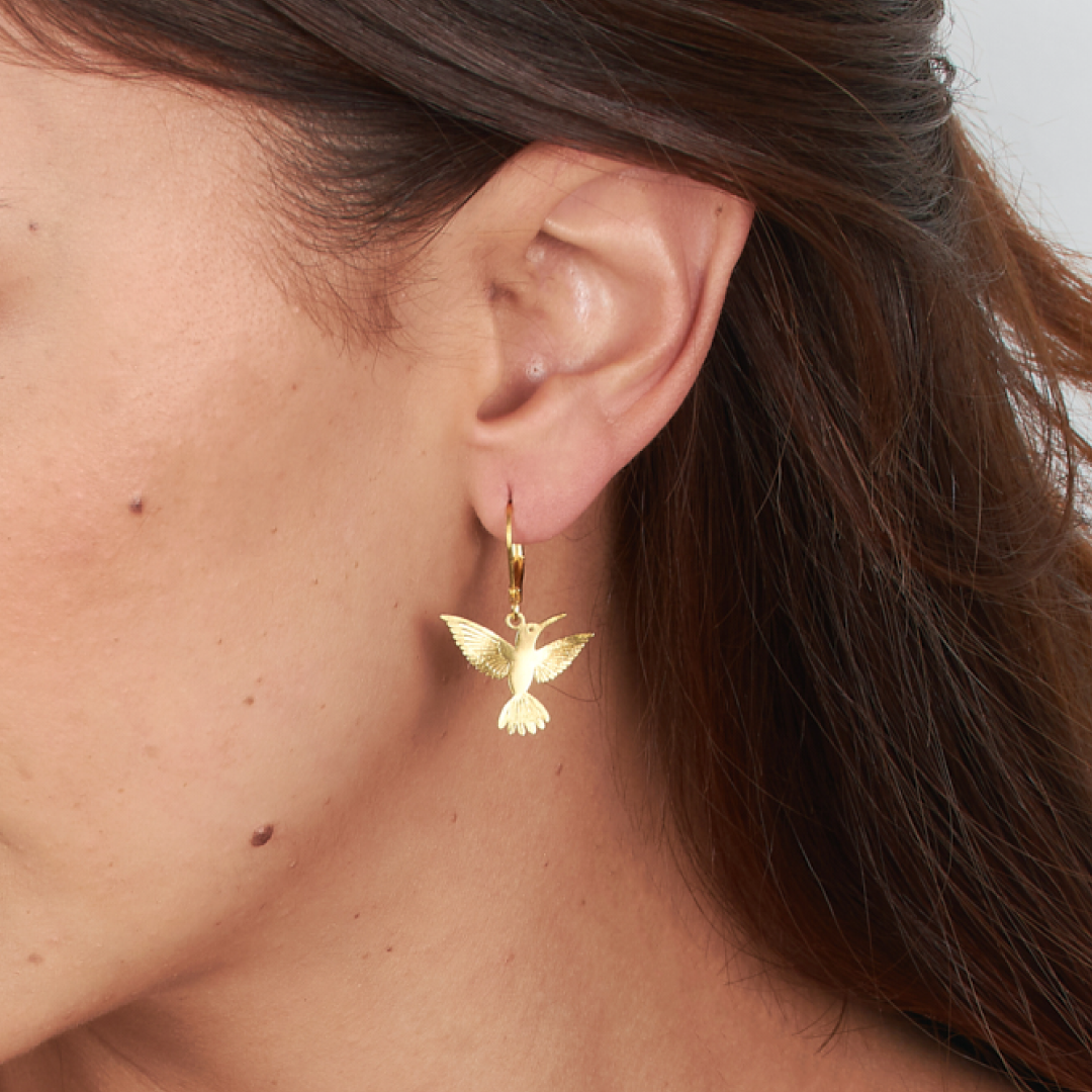 Aretes Colibrí Vuelo Alas del Alma.