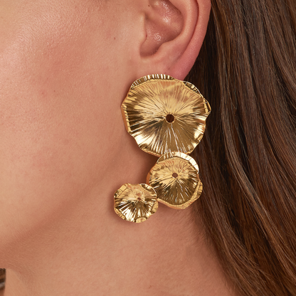 Aretes 3 Círculos Doblados