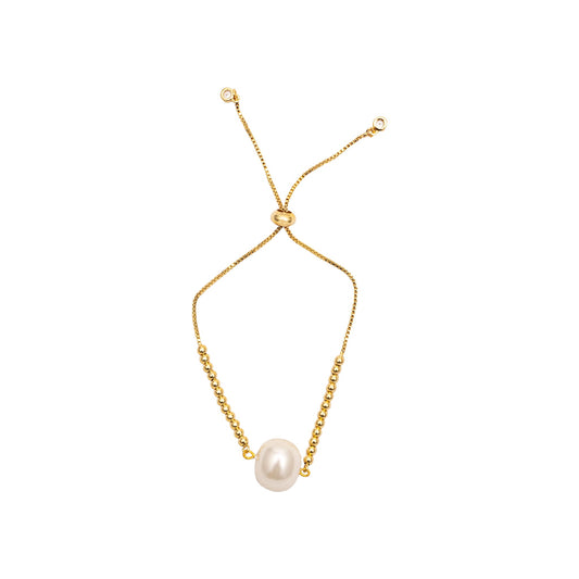 Pulsera perla metal La p-pa Design
