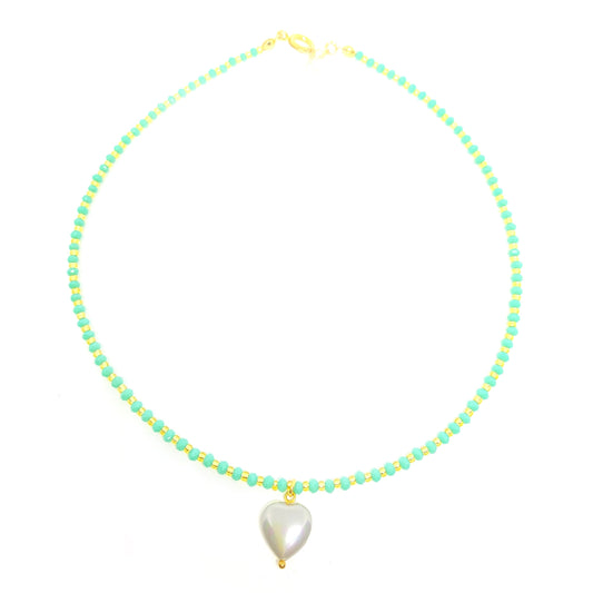 Collar Murano Amor verde La p-pa Design