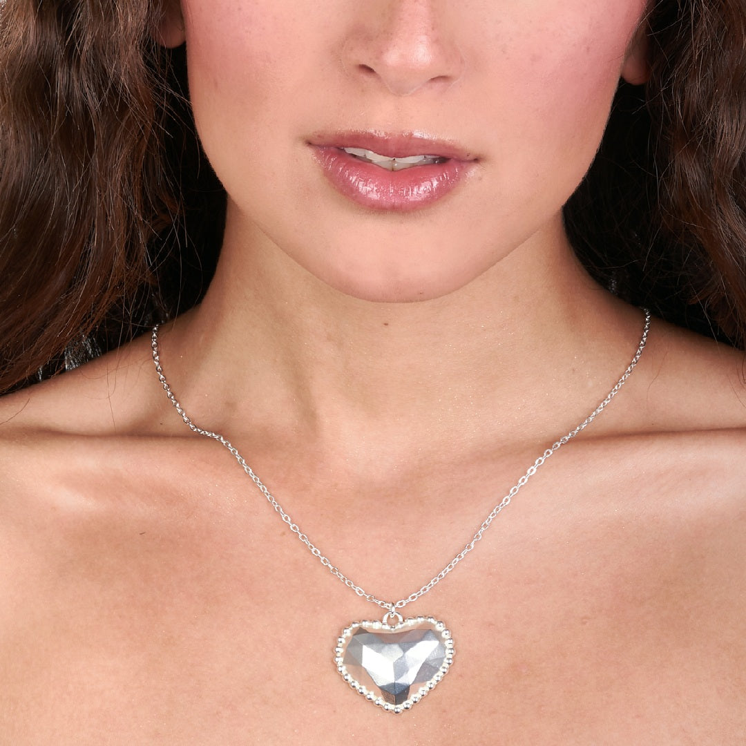 Cadena Corazón Resiliente plateada