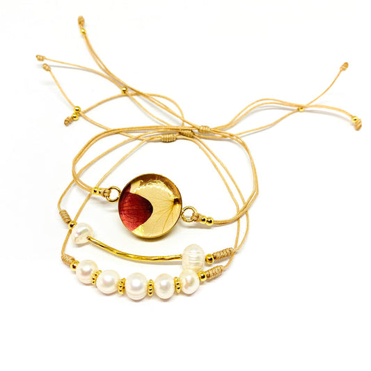 Pulsera X3 y Perlas De Full of Grace