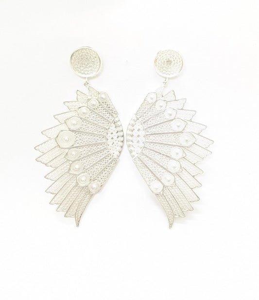 Fili Aretes Ala de Angel Grande plata 980