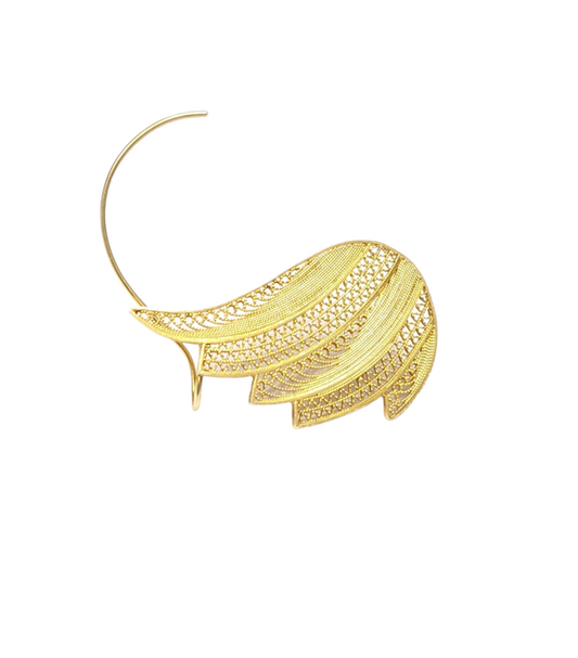Fili Earcuff Ala Plata 980 con Baño en Oro