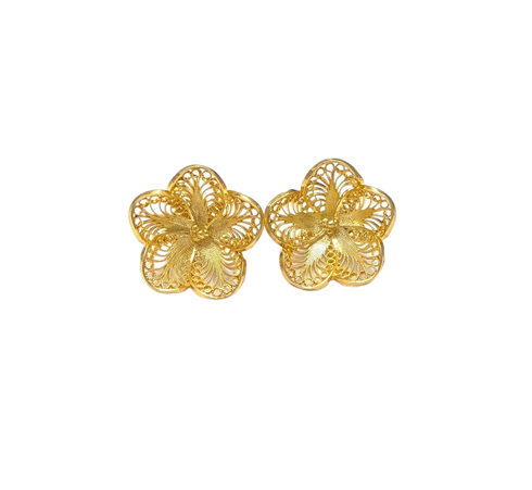 Fili Topo Flor Encaje 5 Petalos Ramal Plata 980