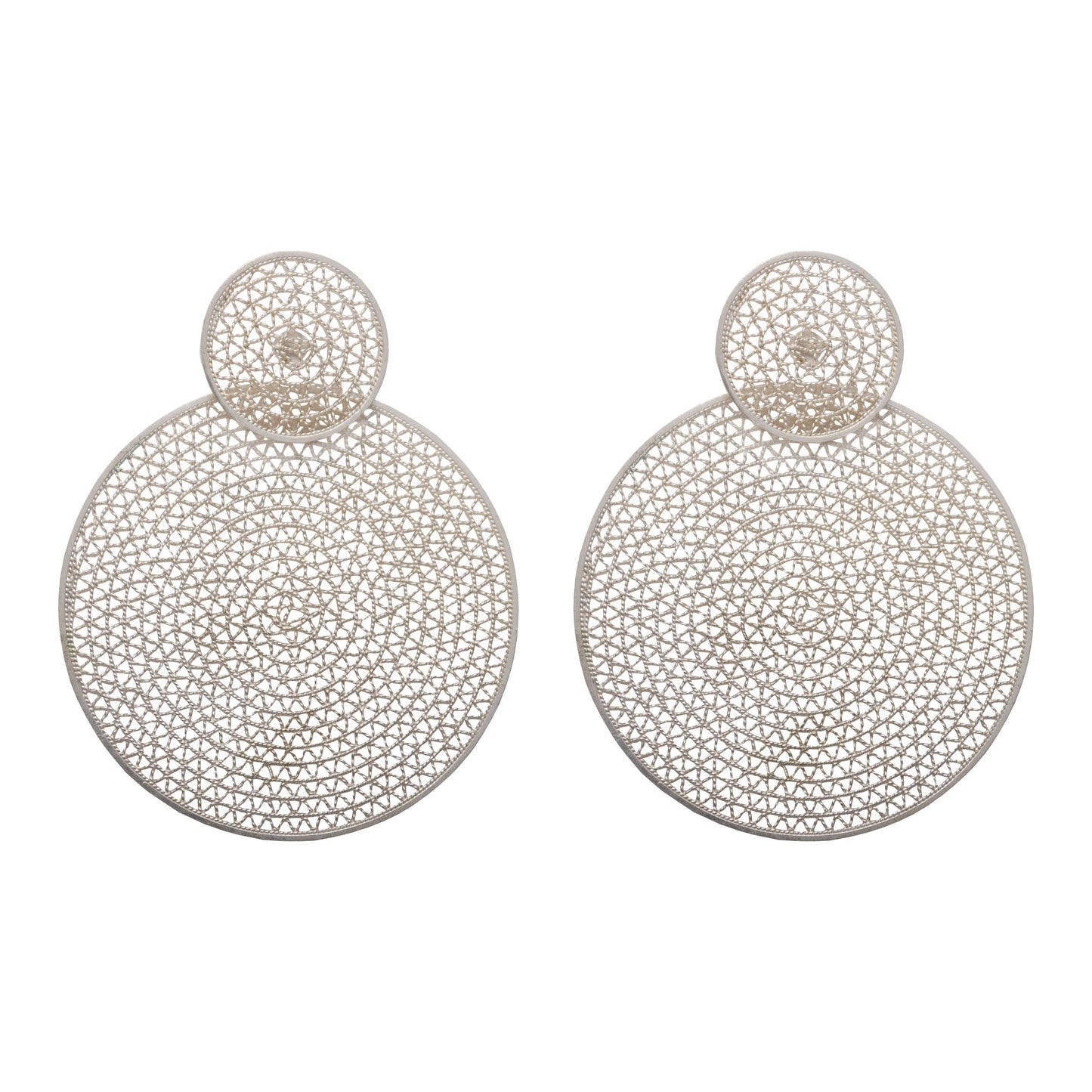 ARETES CIRCULO ZIGZAG 2 PLATA IVORY