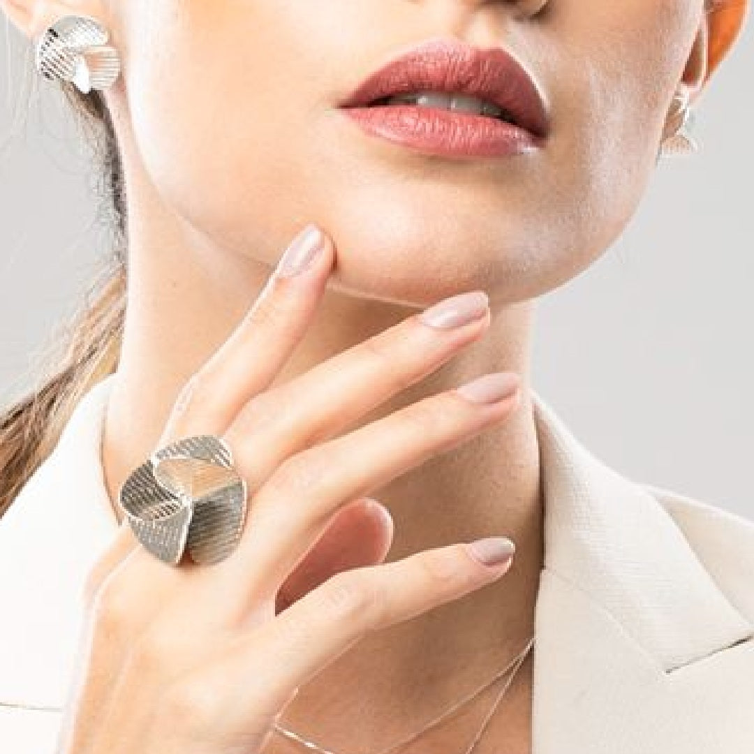 Anillo maxi Helice plata Ley 950