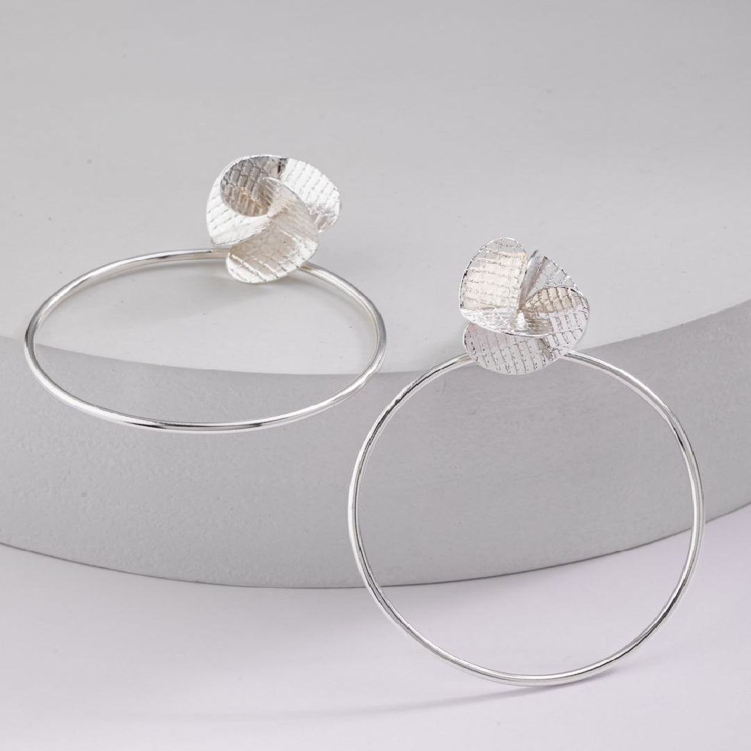 Aretes Aros Helice Maxi plata