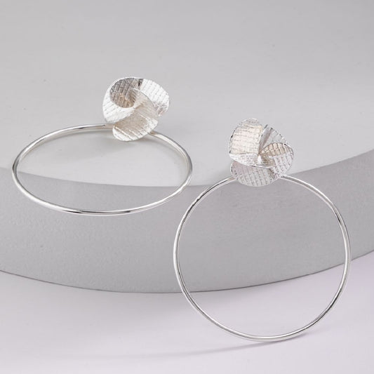 Aretes Aros Helice Maxi plata