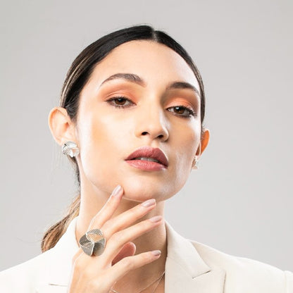 Aretes Hélice Maxi Plata