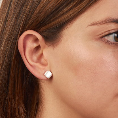 Aretes Cuadro Perlado