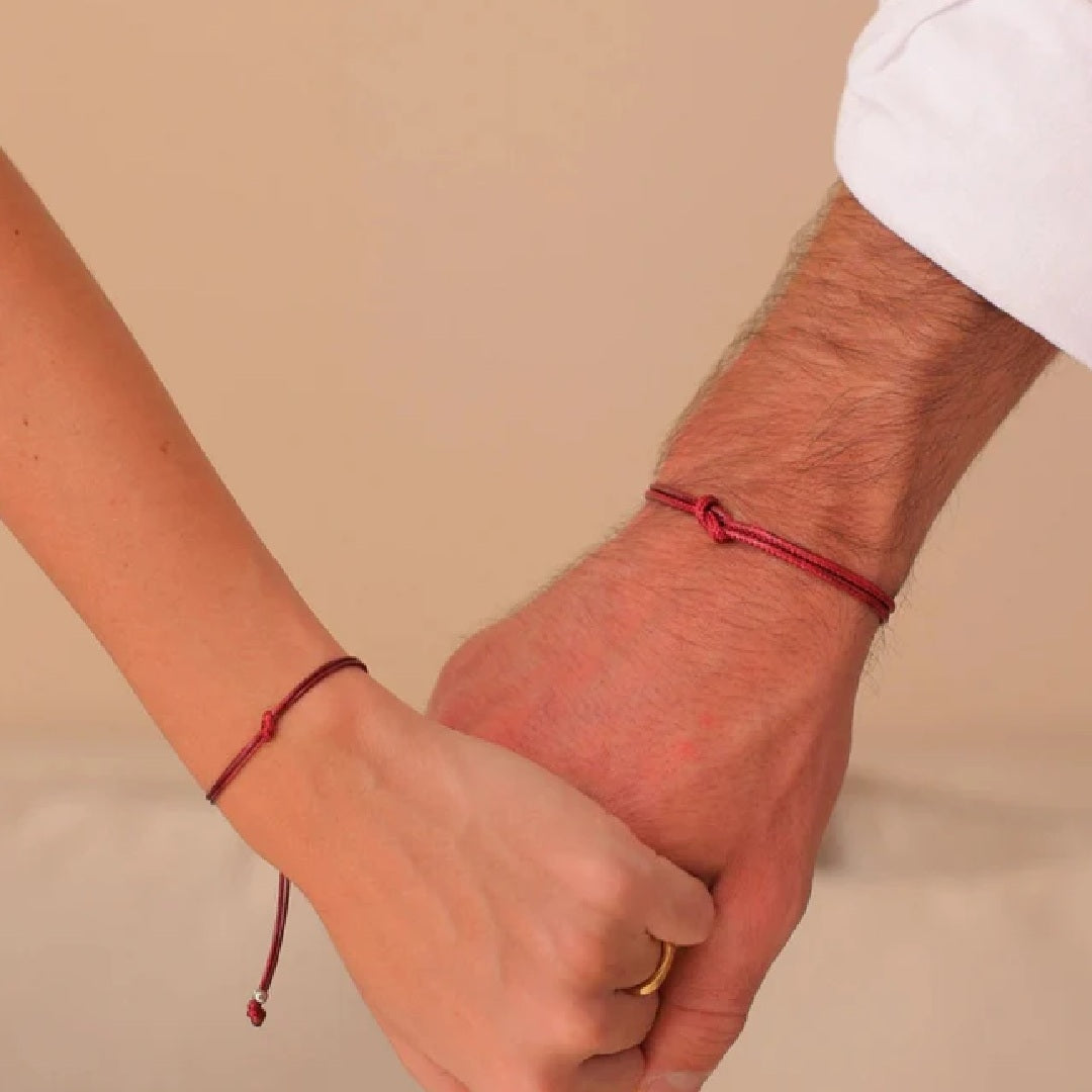 Pulsera Pacto Pareja Hilo Rojo