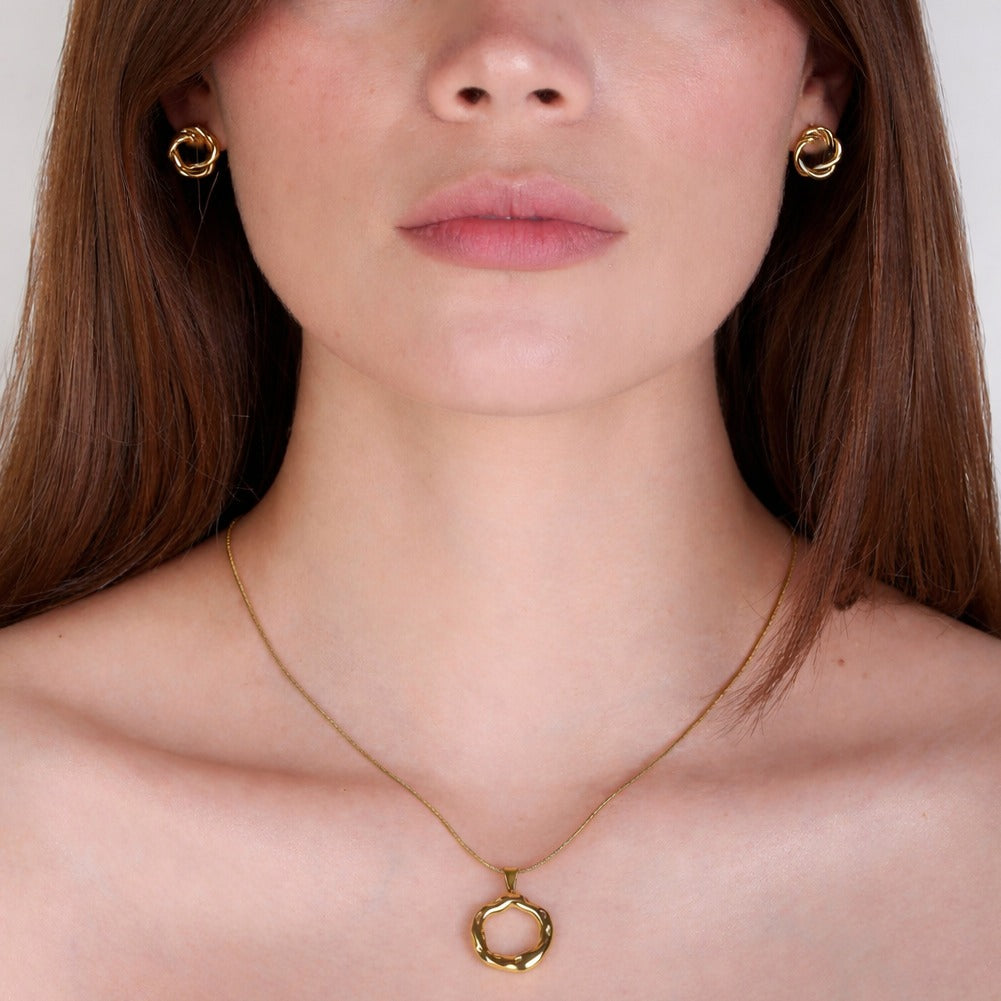 Set de Aretes Mini + Cadena Aro