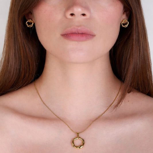 Set de Aretes Mini + Cadena Aro