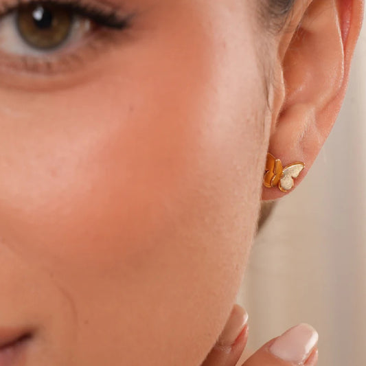 Aretes Mini Mariposa Doble