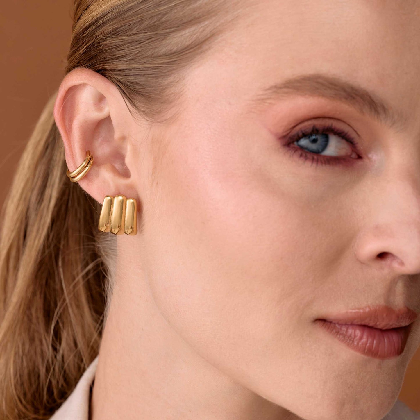 Aretes Trio Dorado