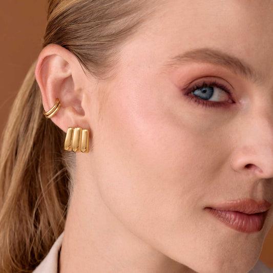 Aretes Trio Dorado